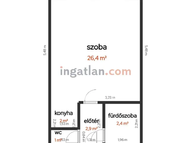 Eladó lakás Tiszakécske 39 nm