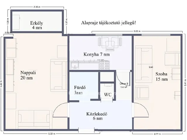 Eladó lakás Székesfehérvár 49 nm