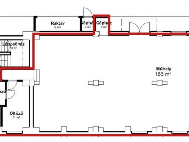 Kiadó kereskedelmi és ipari ingatlan Budapest XX. kerület 206 nm