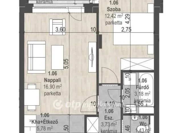 Eladó lakás Budapest XIII. kerület 45 nm