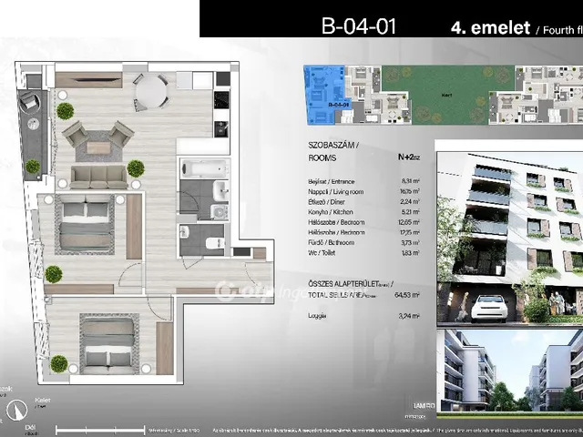 Eladó lakás Budapest XIII. kerület 66 nm