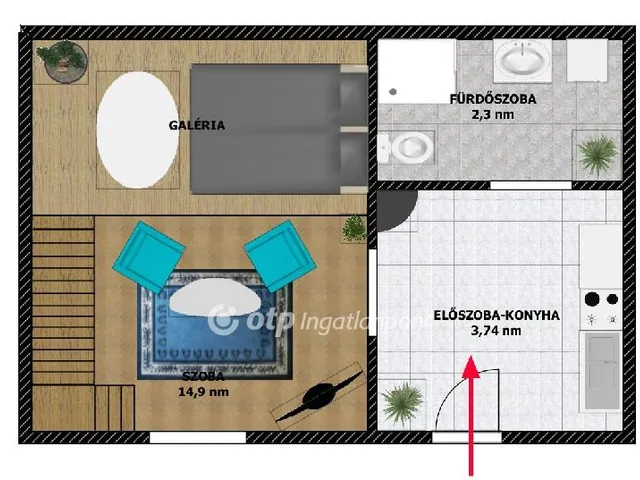 Eladó lakás Budapest XIII. kerület 22 nm