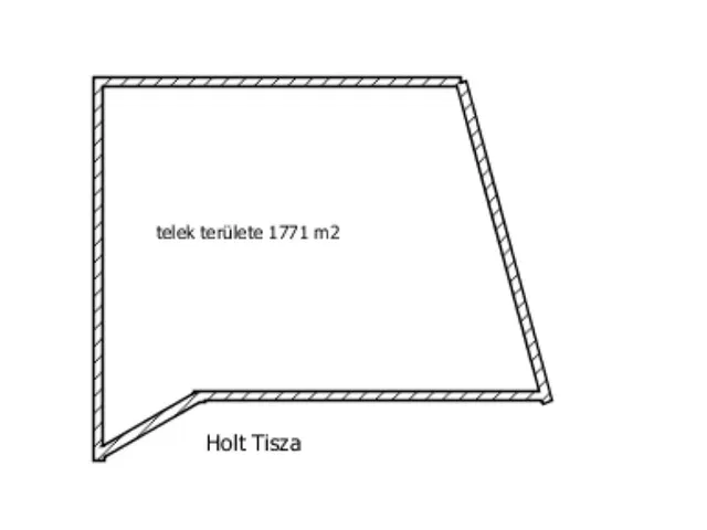 Eladó telek Csongrád, holt Tisza part 1771 nm