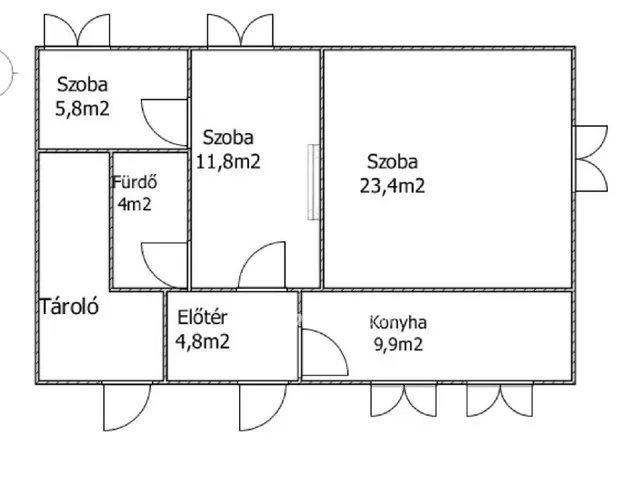 Eladó ház Kunszentmárton, Alvég 60 nm