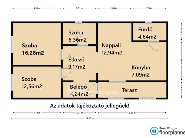 Eladó ház Segesd 73 nm