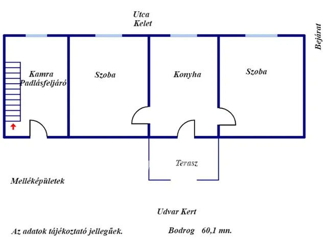 Eladó ház Bodrog 60 nm