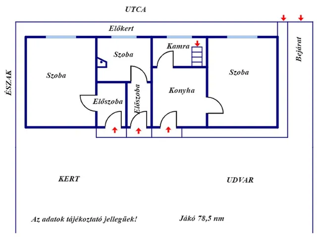 Eladó ház Jákó 78 nm