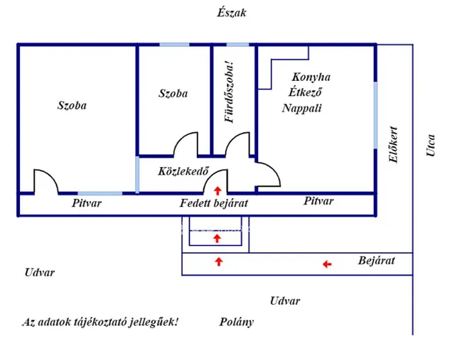 Eladó ház Polány 70 nm