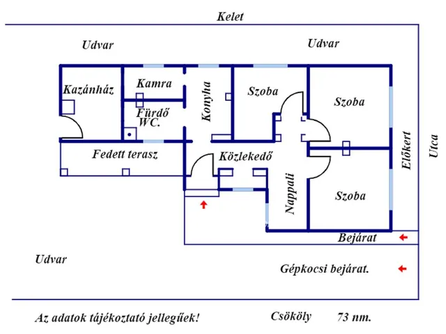 Eladó ház Csököly 73 nm