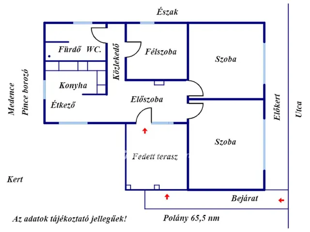 Eladó ház Polány 65 nm