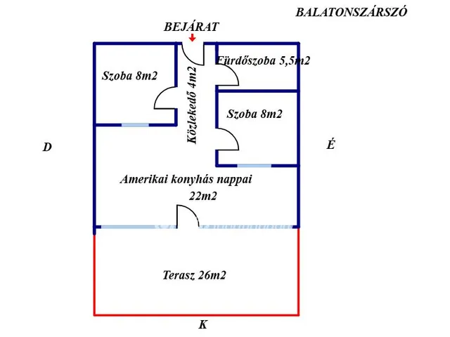 Eladó lakás Balatonszárszó 47 nm