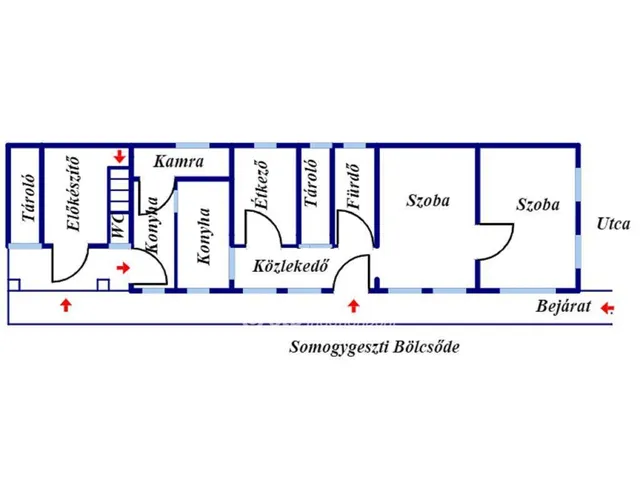 Eladó ház Somogygeszti, Központi rész 115 nm