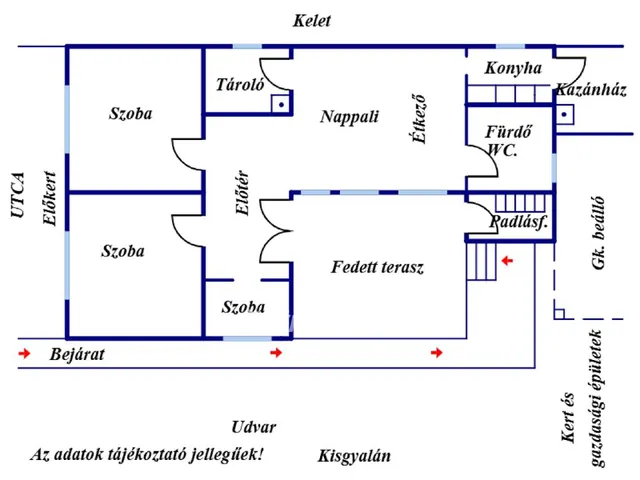 Eladó ház Kisgyalán, Keleti rész 121 nm