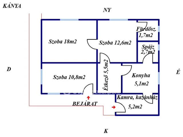 Eladó ház Kánya 62 nm