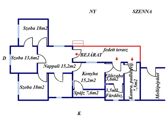 Eladó ház Szenna 106 nm