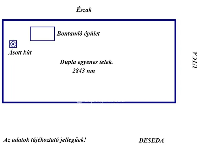 Eladó telek Kaposvár 2843 nm