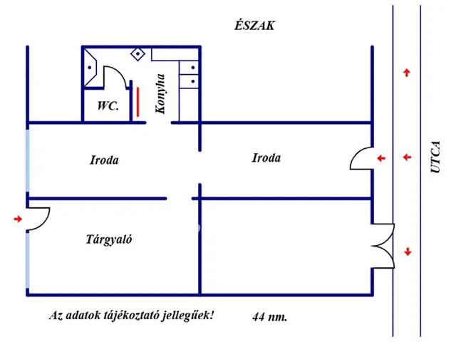 Eladó kereskedelmi és ipari ingatlan Kaposvár 44 nm