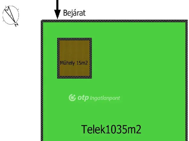 Eladó telek Szigetszentmiklós, zárt kerti övezet 1035 nm