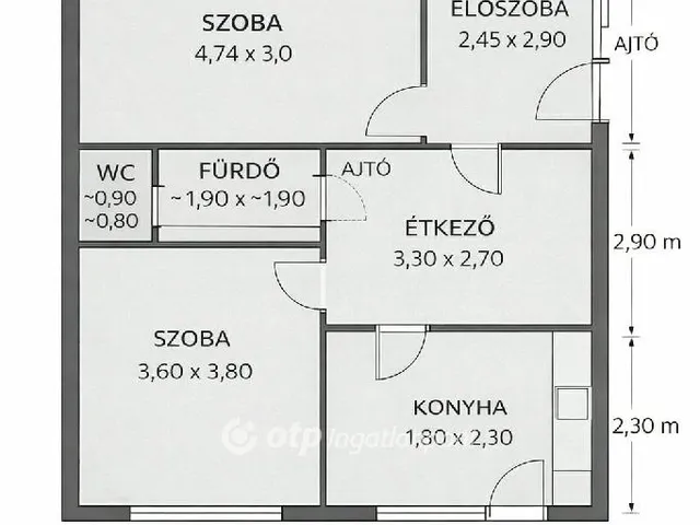Eladó lakás Debrecen 46 nm