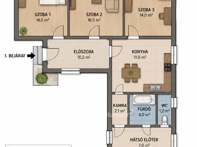 Eladó ház Rákóczifalva 80 nm