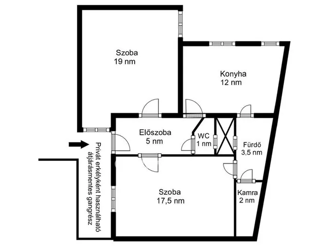 Eladó lakás Budapest VIII. kerület 60 nm