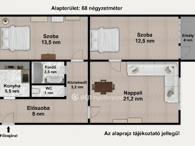 Eladó lakás Budapest X. kerület, Újhegy 68 nm