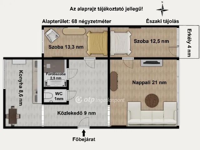 Eladó lakás Budapest X. kerület, Ligettelek 68 nm
