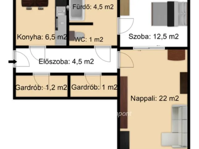 Eladó lakás Budapest IX. kerület, József Attila lakótelep 55 nm