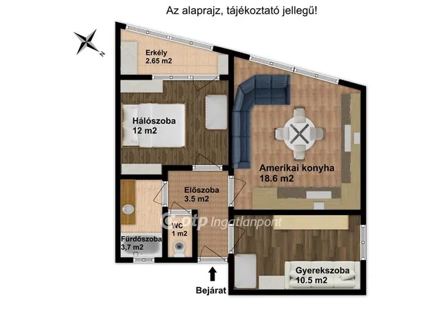 Eladó lakás Budapest X. kerület, Óhegy 52 nm