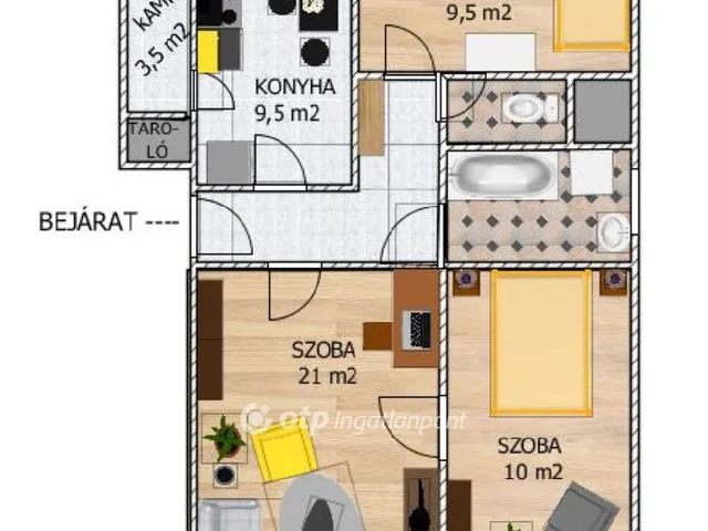 Eladó lakás Csongrád 67 nm