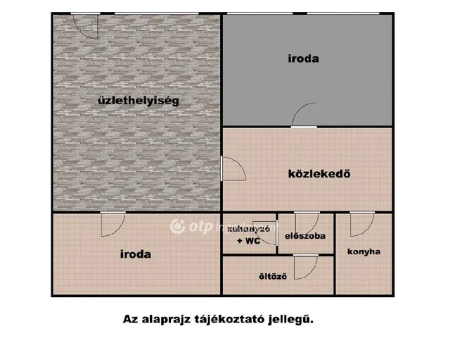 Kiadó kereskedelmi és ipari ingatlan Szolnok, Belváros 98 nm