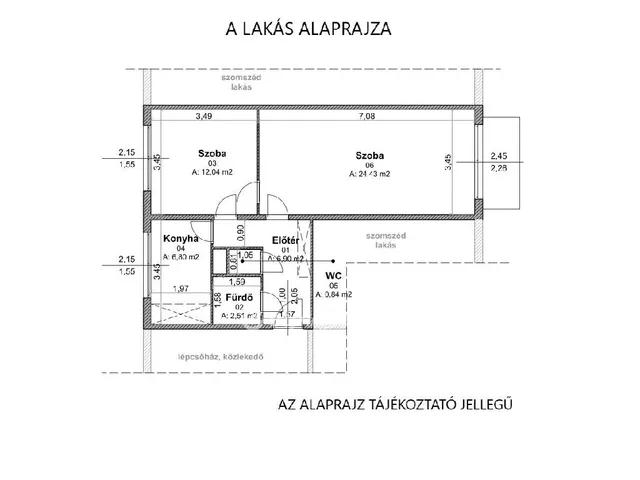 Eladó lakás Algyő 54 nm