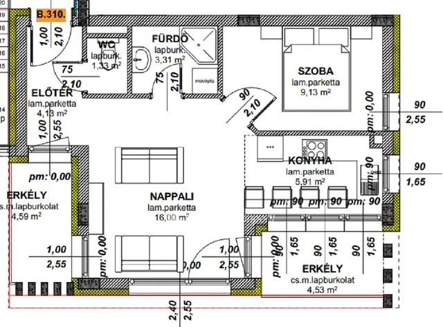 Eladó lakás Fonyód, Standközeli 35 nm