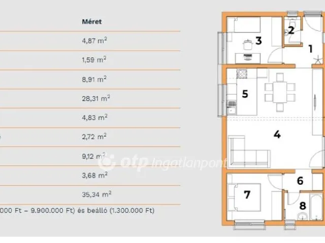 Eladó lakás Nagykanizsa 112 nm