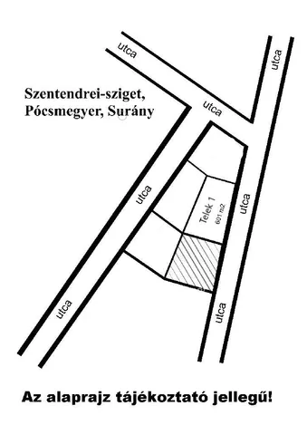 Eladó telek Pócsmegyer, Surány2 601 nm