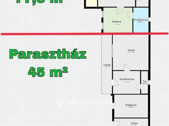 Eladó ház Béb, falu közepe 77 nm
