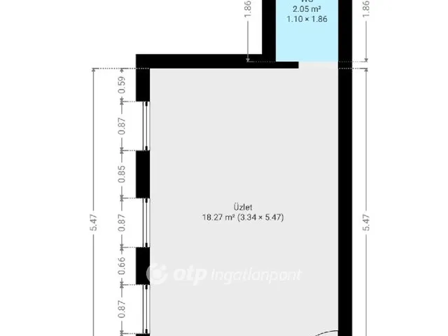 Eladó kereskedelmi és ipari ingatlan Pápa 21 nm