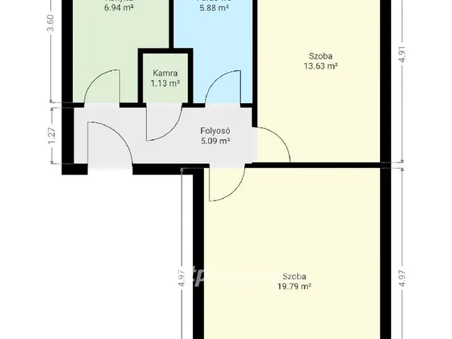 Eladó lakás Pápa, Belváros 52 nm