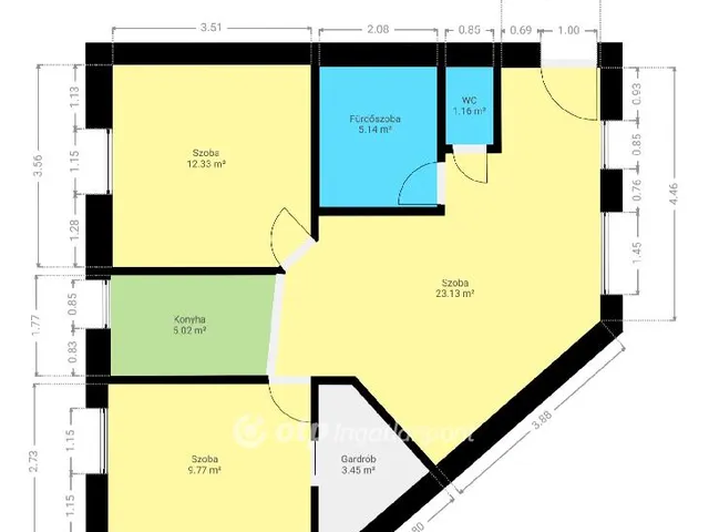 Kiadó lakás Pápa, Belváros 59 nm