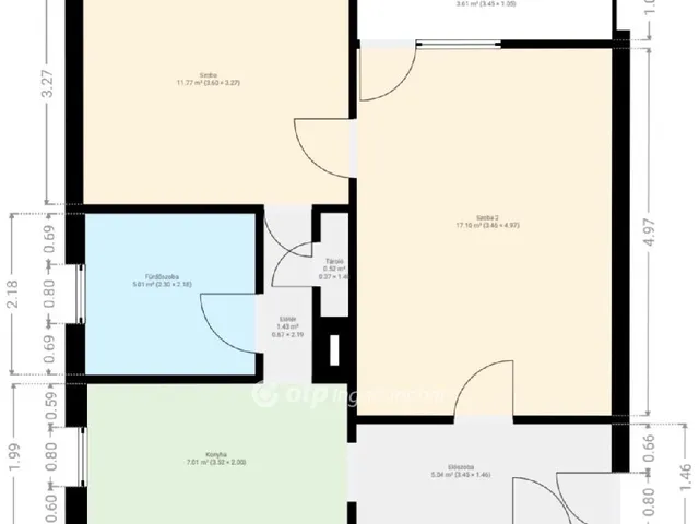 Eladó lakás Pápa, Tókert 54 nm