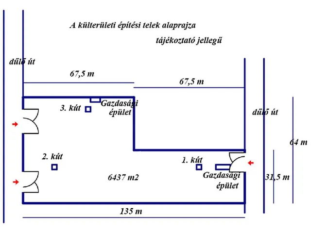 Eladó telek Nagykőrös 6437 nm