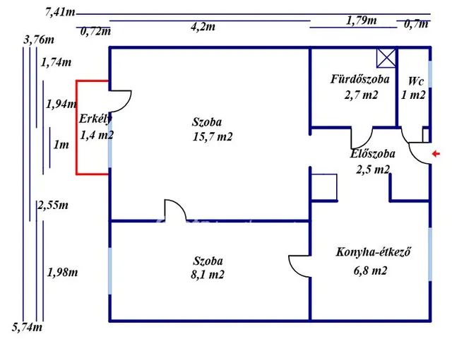 Eladó lakás Kecskemét 46 nm