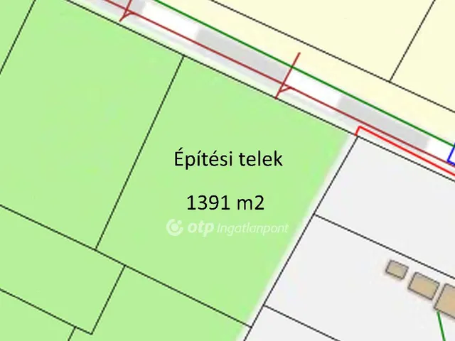 Eladó telek Törtel 1391 nm