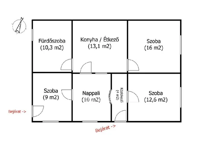 Eladó ház Bodrogkisfalud, Központ széle 75 nm