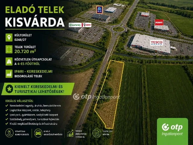 Eladó telek Kisvárda 20720 nm
