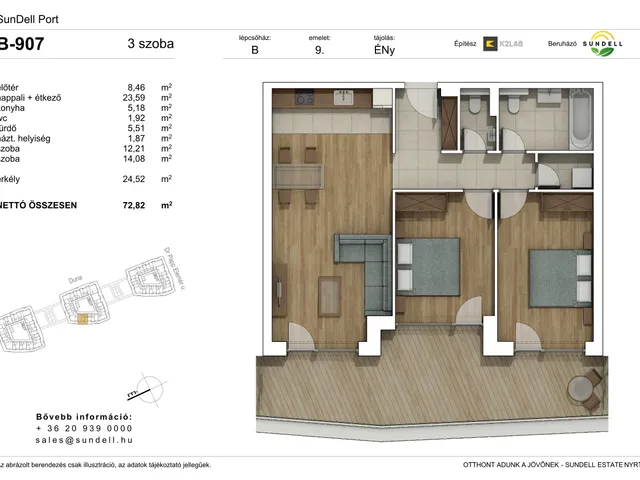 Eladó lakás Budapest XI. kerület 73 nm