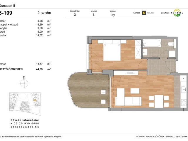 Eladó lakás Budapest XI. kerület 44 nm