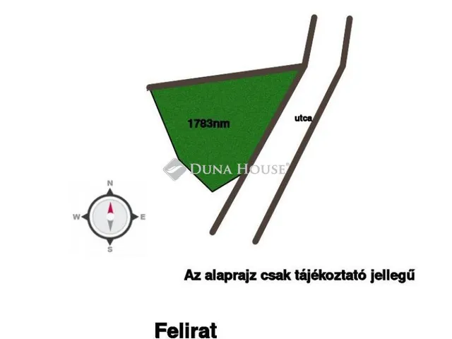 Eladó telek Balatonszőlős 1783 nm