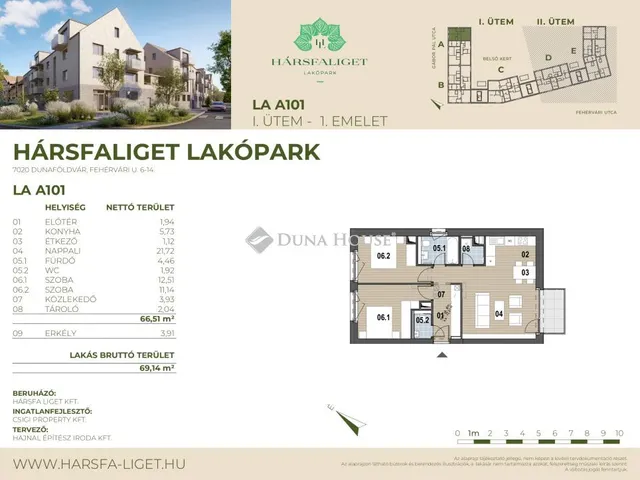 Eladó lakás Dunaföldvár 68 nm