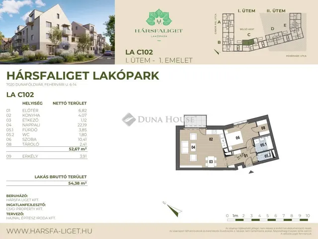 Eladó lakás Dunaföldvár 54 nm